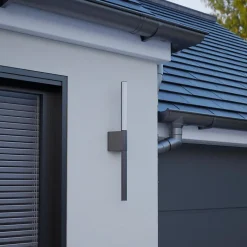 Applique murale Grego LED intégrée 800lm 12.5W IP44 GoodHome gris anthracite