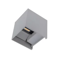 Applique Murale Grise LED 12W IP54 Carré - Blanc Chaud 2300K - 3500K - SILAMP