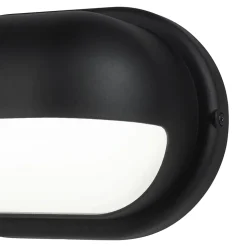 Applique murale Helmet LED intégrée 650lm 12W IP44 GoodHome noir