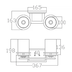 Applique murale Hendrik 2 lumières