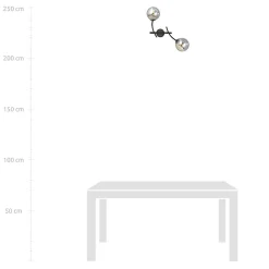 Applique murale HUNTER K2 BLACK/GRAFIT, Emibig Lighting, Fabriqué en EU