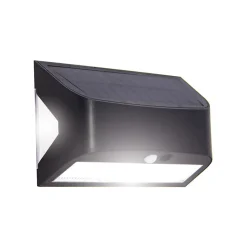 Applique murale hybride Solaire / USB, 700 Lumens, IP54, 3 modes d'éclairage, 10h d'autonomie avec détecteur de mouvement