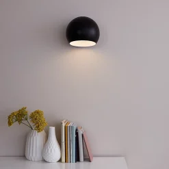 Applique murale incandescent Zosca GoodHome E27 noir mat