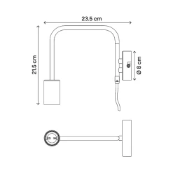 Applique murale incandescent Ghlin GoodHome E27 or