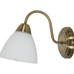 Applique murale incandescent Saucats GoodHome E27 or