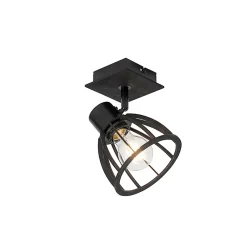 Applique murale industrielle noire - Fotu