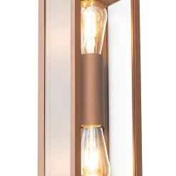 Applique murale industrielle rouille 38 cm 2 lumières IP44 - Charlois