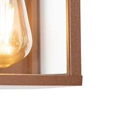 Applique murale industrielle rouille 38 cm 2 lumières IP44 - Charlois