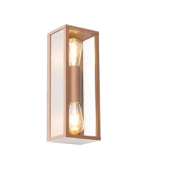 Applique murale industrielle rouille 38 cm 2 lumières IP44 - Charlois