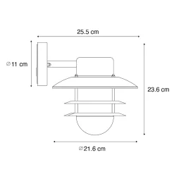 Applique murale industrielle en acier IP44 - Shell