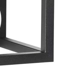 Applique murale industrielle noire avec étagère - Cage Rack