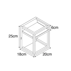 Applique murale industrielle noire avec étagère - Cage Rack