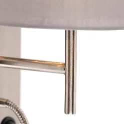 Applique murale intelligente en acier avec abat-jour gris, avec Wifi A60 - Stacca