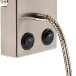 Applique murale intelligente en acier avec abat-jour gris, avec Wifi A60 - Stacca