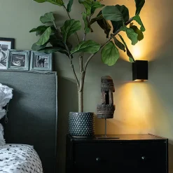 Applique murale intelligente moderne noire avec 2 WiFi GU10 - Sandy