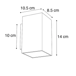 Applique murale intelligente moderne noire avec 2 WiFi GU10 - Sandy