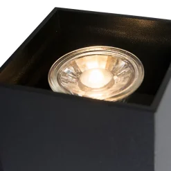 Applique murale intelligente moderne noire avec 2 WiFi GU10 - Sandy