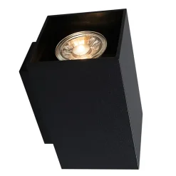 Applique murale intelligente moderne noire avec 2 WiFi GU10 - Sandy