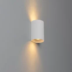 Applique murale intelligente ronde blanche avec 2 GU10 Wifi - Sabbir