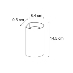 Applique murale intelligente ronde blanche avec 2 GU10 Wifi - Sabbir