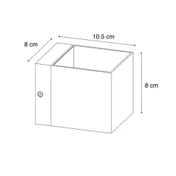 Applique murale intelligente bronze foncé 8 cm avec WiFi G9 - Transfer