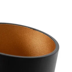 Applique murale intelligente noire avec intérieur doré, avec Wi-Fi G9 - Ria