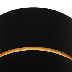 Applique murale intelligente noire avec intérieur doré, avec Wi-Fi G9 - Ria