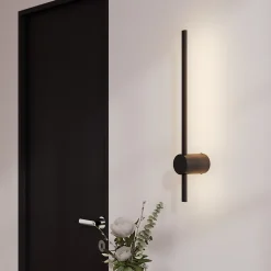 Applique murale intérieur à LED 600lm 13W L.7 x l.60 x H.11 x P.11cm noire GoodHome Dotterel