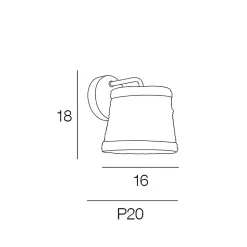 Applique murale intérieur Nude 10 cm E14 IP32 40W