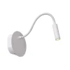 Applique murale intérieur LED articulée rechargeable Jolijn métal blanc IP20 140lm 2W Ø.11 cm Lucide