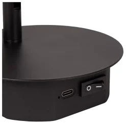 Applique murale intérieur LED rotative rechargeable Jolijn métal noir IP20 145lm 2W Ø.10,2 cm Lucide