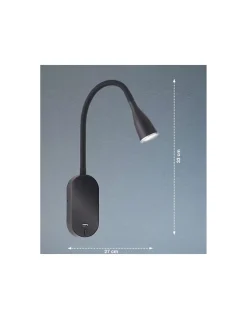 Applique murale intérieure liseuse Led noire - Fischer & Honsel- Nox