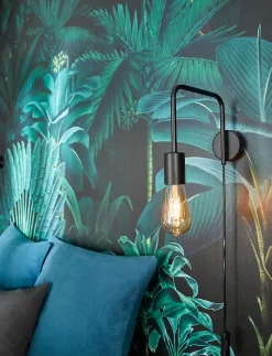 Applique murale intérieure noire en métal E27 IP20 GoodHome Ghlin