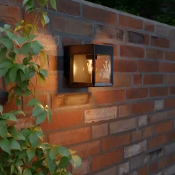 Applique murale Ironbark E27 25W IP54 Goodhome noir