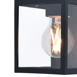 Applique murale Ironbark E27 25W IP54 Goodhome noir