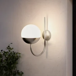 Applique murale Jarrow E27 25W IP44 GoodHome gris chrome