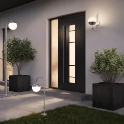 Applique murale Jarrow E27 25W IP44 GoodHome gris chrome