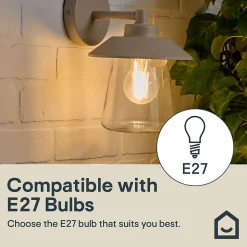 Applique murale Kebel E27 25W IP44 Goodhome beige