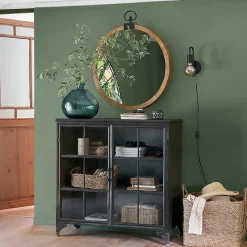 Applique murale Keli - métal et cuivre - noir - D12 cm - Atmosphera