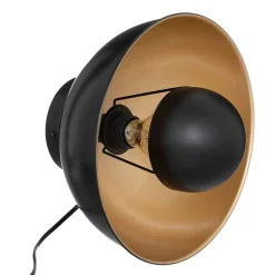 Applique murale "Lahti" - métal - noir et doré - D29 cm - Atmosphera