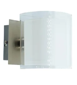 Applique murale lampe design intérieur en verre et nickel Compatible LED G9
