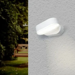 Applique Murale LED - SILUMEN - Ovale - IP54 - Blanc Chaud 2300K - 110 Lumens