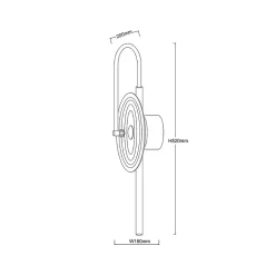 Applique murale LED ambre Light Prestige Plato CCT 3000K/4000K/6000K (réglable) 1 pc.
