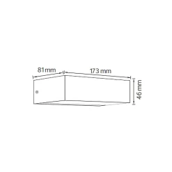 Applique murale LED ANDIZ noir 9W 4200K IP65