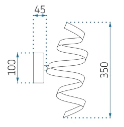 APPLIQUE MURALE LED APP828-W SPRING CHROME