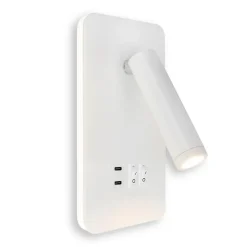 Applique murale LED avec lampe de lecture et interrupteur 10W + 3W 700 lm 4200K chargeur 2x USB Type-C blanc lampe de chevet
