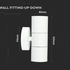 Applique Murale LED Blanche IP44 Double Faisceau GU10 - SILAMP