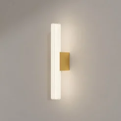 Applique murale LED CCT 45 cm verre rainuré IP44 éclairage salle de bain moderne Linea Light Prestige