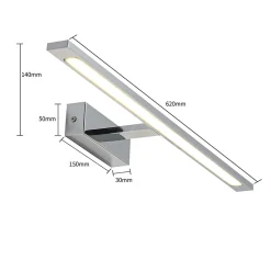 Applique murale LED chromée Light Prestige Isla CCT 3000K/4000K/6000K (réglable) 1 pc.