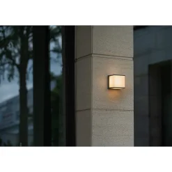 Applique murale LED cube, 10W 1000lm 4000K IP54, GRIS